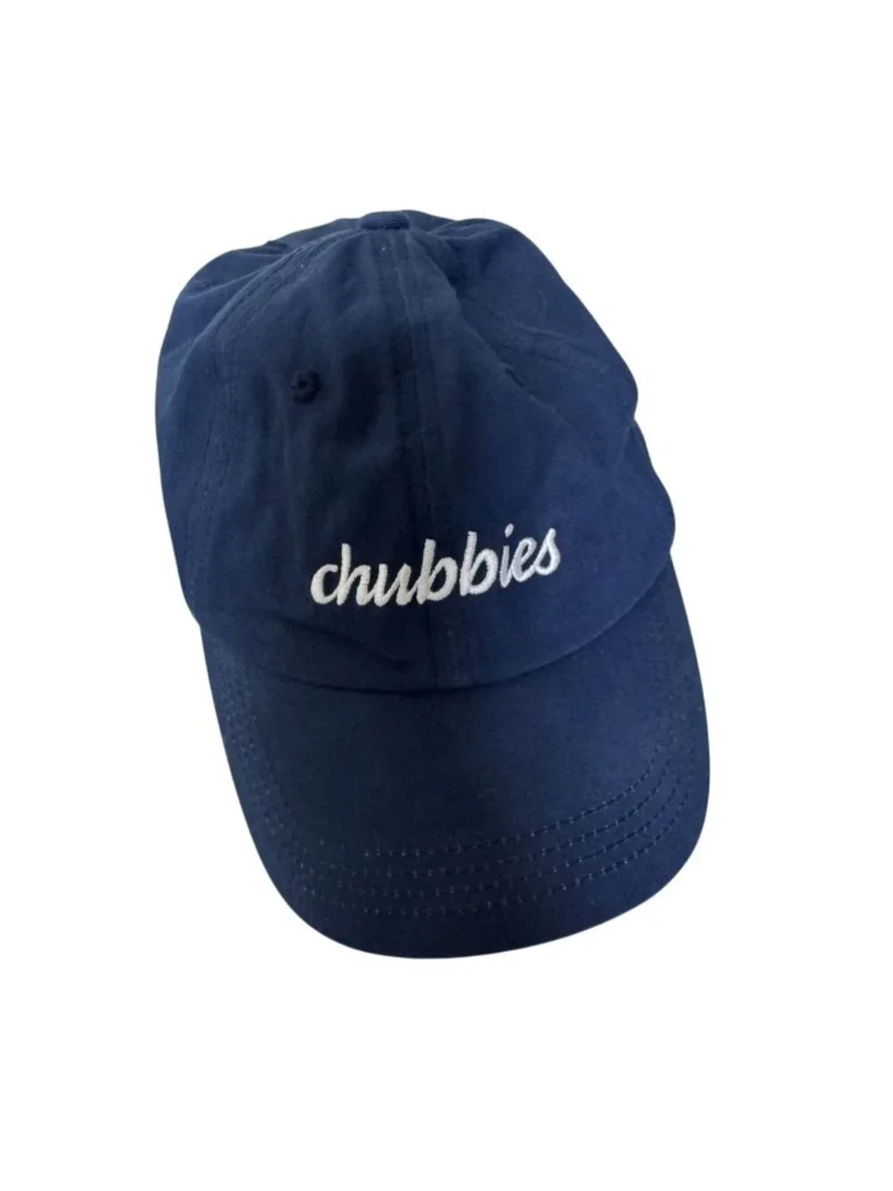 Chubbies Navy Blue Adjustable Cotton Baseball Cap Embroidered Logo